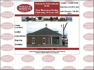 Web site www.wallsandbennett.com, Walls & Bennett Realty Inc